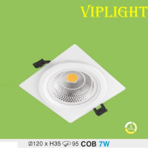  ĐÈN ÂM TRẦN MẶT VUÔNG LED COB 3 CHẾ ĐỘ AT-183 7W 