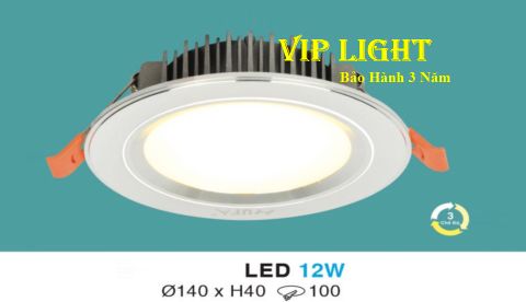  ĐÈN ÂM TRẦN VIỀN BẠC LED 12W BA 3 MÀU HUFA AT115 LED 12W 