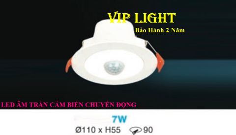  ĐÈN LED ÂM TRẦN CẢM BIẾN CHUYỂN ĐỘNG 7W HUFA AT-160 7W 