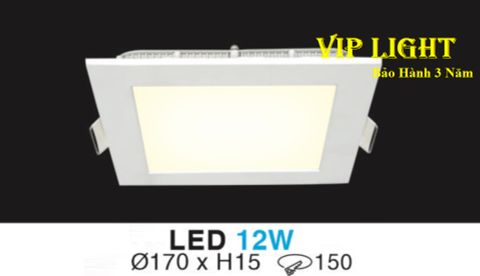  ĐÈN LED ÂM TRẦN VUÔNG SIÊU MỎNG 12W HUFA AT-76 LED 12W 