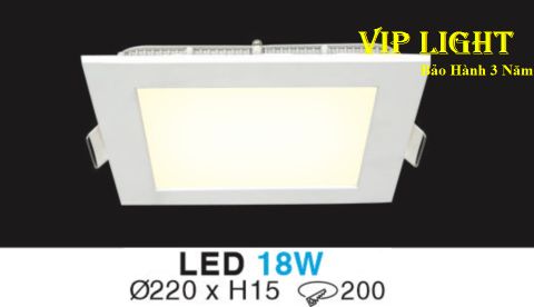  ĐÈN LED ÂM TRẦN VUÔNG SIÊU MỎNG 18W HUFA AT-77 LED 18W 