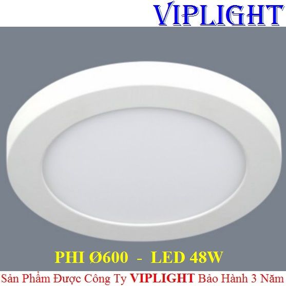 ĐÈN ỐP TRẦN _ GẮN NỔI TRÒN PHI Ø600 LED 48W (O600)