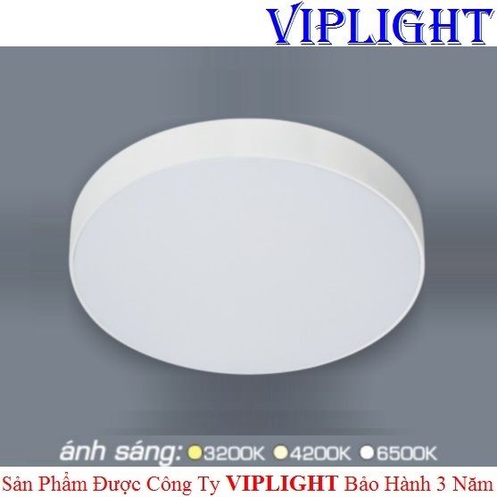 ĐÈN ỐP TRẦN _ GẮN NỔI TRÀN VIỀN LED 15W VỎ TRẮNG TRÒN PHI Ø120