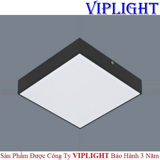 ĐÈN ỐP TRẦN _ GẮN NỔI TRÀN VIỀN LED 22W VỎ ĐEN VUÔNG PHI Ø170