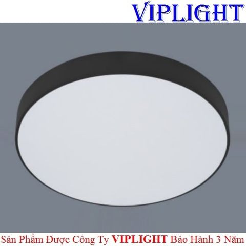  ĐÈN ỐP TRẦN _ GẮN NỔI TRÀN VIỀN LED 32W VỎ ĐEN TRÒN PHI Ø220 