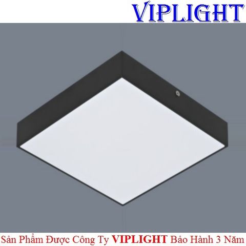  ĐÈN ỐP TRẦN _ GẮN NỔI TRÀN VIỀN LED 32W VỎ ĐEN VUÔNG PHI Ø220 