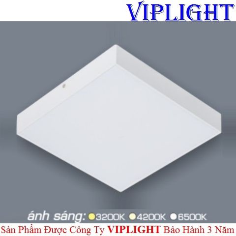  ĐÈN ỐP TRẦN _ GẮN NỔI TRÀN VIỀN LED 32W VỎ TRẮNG VUÔNG PHI Ø220 