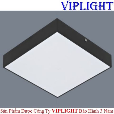  ĐÈN ỐP TRẦN _ GẮN NỔI TRÀN VIỀN LED 40W VỎ ĐEN VUÔNG PHI Ø300 