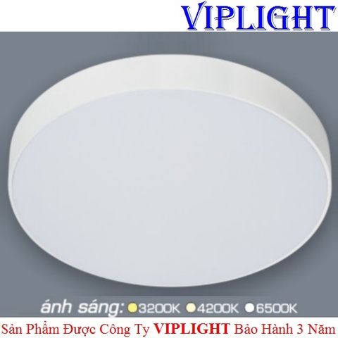  ĐÈN ỐP TRẦN _ GẮN NỔI TRÀN VIỀN LED 40W VỎ TRẮNG TRÒN PHI Ø300 