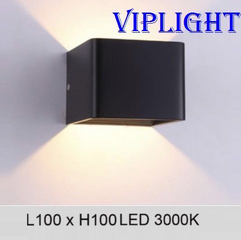  ĐÈN VUÔNG GẮN VÁCH TƯỜNG LED 2 HAI ĐẦU VL355VK2218 ĐEN 