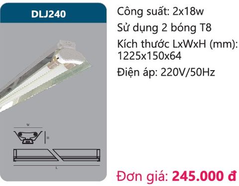  ĐÈN LED CÔNG NGHIỆP CHÓA PHẢN QUANG DUHAL DLJ240 