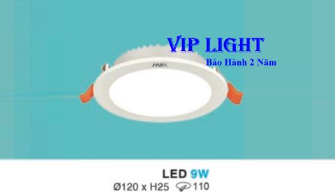  ĐÈN LED ÂM TRẦN 9W HUFA AT-143 LED 9W (ĐƯỜNG KÍNH Ø120 x KHOÉT LỖ Ø110) 