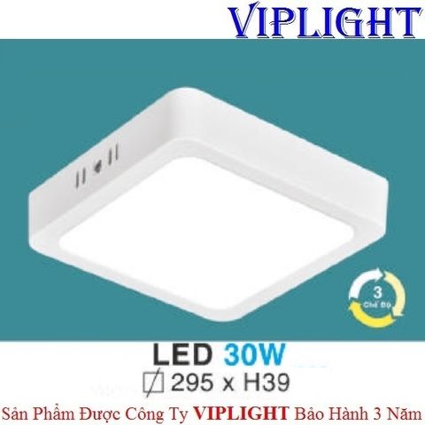  ĐÈN LED ỐP TRẦN, ĐÈN LED GẮN NỔI, ĐÈN LED ỐP NỔI _ VUÔNG PHI Ø295 ĐỔI MÀU 30W MP 31 HUFA 