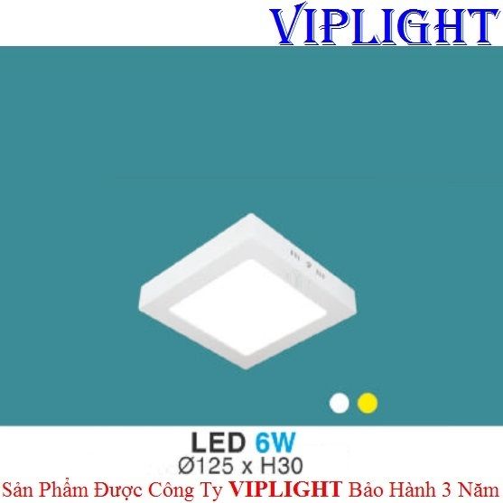 ĐÈN ỐP TRẦN, ĐÈN GẮN NỔI, ĐÈN ỐP NỔI _ VUÔNG PHI Ø125 LED 6W MP 05 HUFA