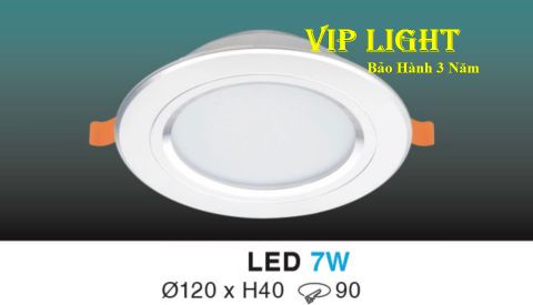  ĐÈN DOWNLIGHT ÂM TRẦN VIỀN BẠC LED BA CHẾ ĐỘ ĐỔI MÀU 7W HUFA AB05 LED 7W - 3 MÀU 