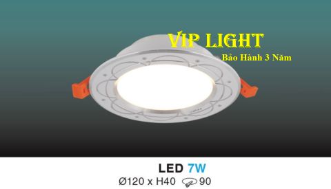  ĐÈN DOWNLIGHT ÂM TRẦN VIỀN BẠC LED BA CHẾ ĐỘ ĐỔI MÀU 7W HUFA AB08 LED 7W - 3 MÀU 