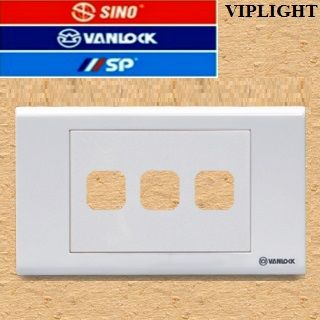  MẶT NẠ 3 LỖ SINO S183/X _ Ổ CẮM CÔNG TẮC  SINO / VANLOCK 