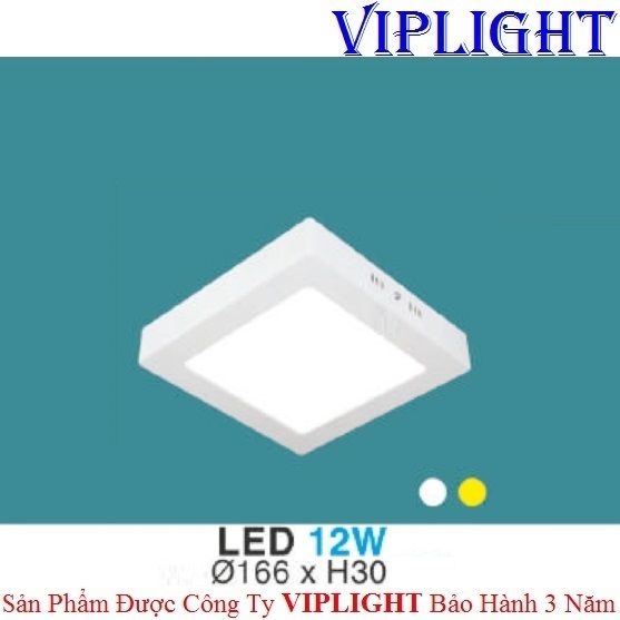 ĐÈN ỐP TRẦN, ĐÈN GẮN NỔI, ĐÈN ỐP NỔI _ VUÔNG PHI Ø166 LED 12W MP 06 HUFA