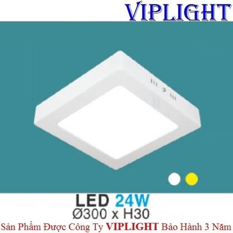  ĐÈN ỐP TRẦN, ĐÈN GẮN NỔI, ĐÈN ỐP NỔI _ VUÔNG PHI Ø300 LED 24W MP 08 HUFA 