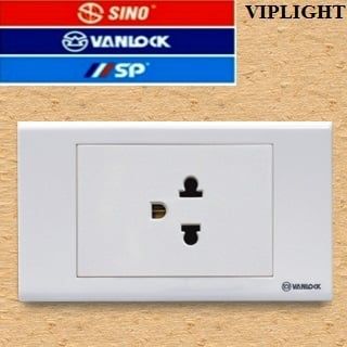  Ổ CẮM ĐƠN 3 CHẤU SINO S18UE _ Ổ CẮM CÔNG TẮC SINO / VANLOCK 