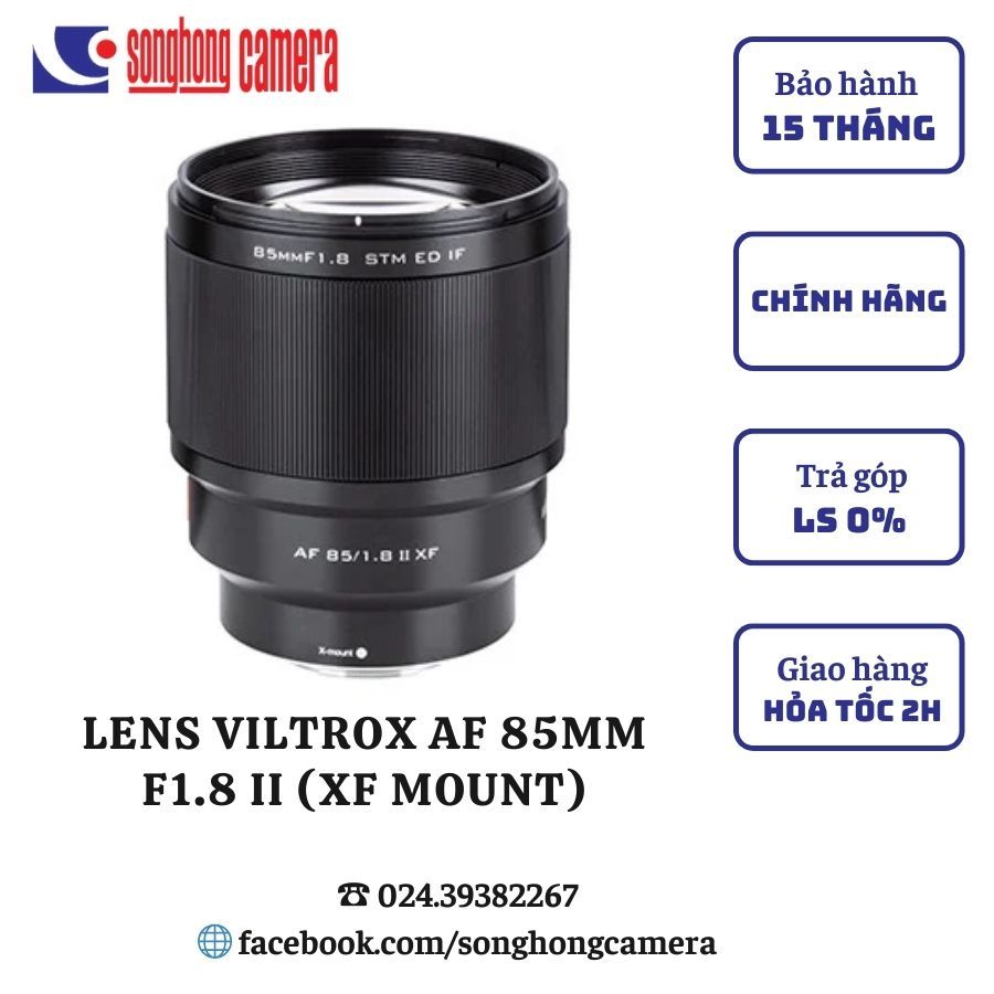 Lens Viltrox AF 85mm F1.8 II (XF mount) GIẢM GIÁ 400K ÁP DỤNG ĐẾN HẾT 7.3.2024