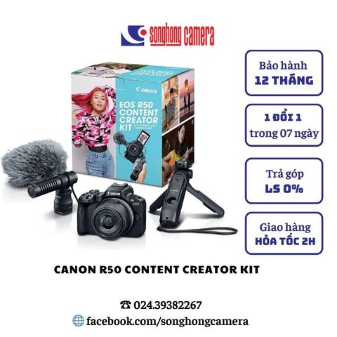 Canon EOS R50 Content Creator kit ( Mới 100% )