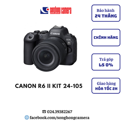 Máy Ảnh Canon EOS R6 Mark II Kit 24-105mm f4-7.1 STM Chính Hãng