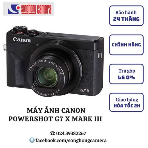 Máy ảnh Canon Powershot G7 X Mark III (Chính hãng)