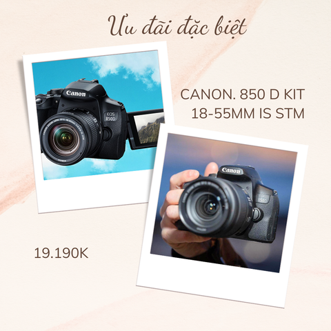 Máy ảnh Canon EOS 850D (Kit lens 18-55mm IS STM) Mới 100%