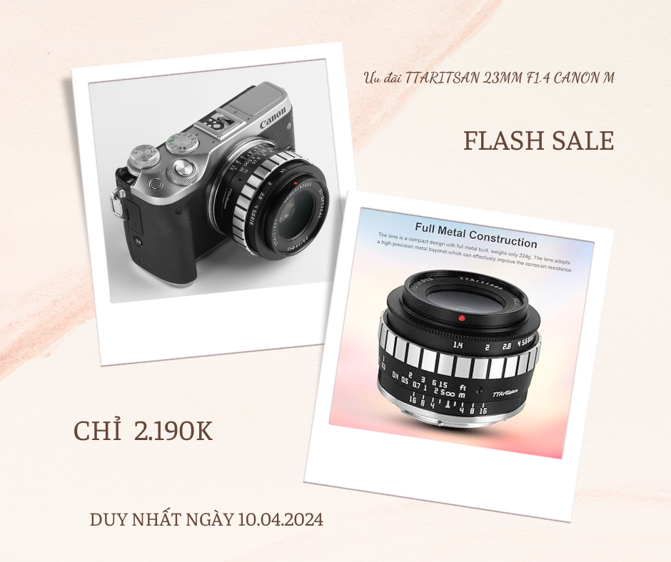 Ống kính TTartisan 23mm f1.4 for  Canon EOS M