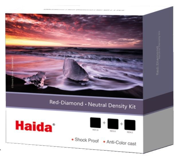 M10 - Bộ kính lọc ND Haida red-diamond 100x 100mm KIT  (bộ gồm 3 filter Nd1.8, ND3.0, ND4.5) - HD4311