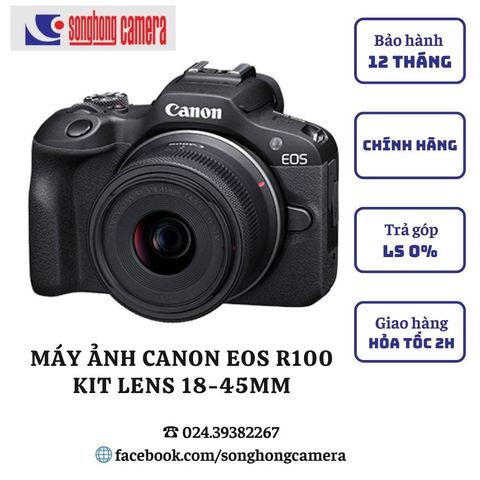 Máy ảnh Canon EOS R100 kit lens 18-45mm ( Mới 100% )