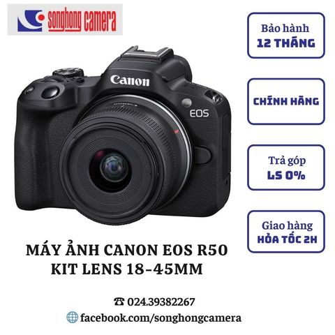 Máy ảnh Canon EOS R50 kit lens 18-45mm ( mới 100% )