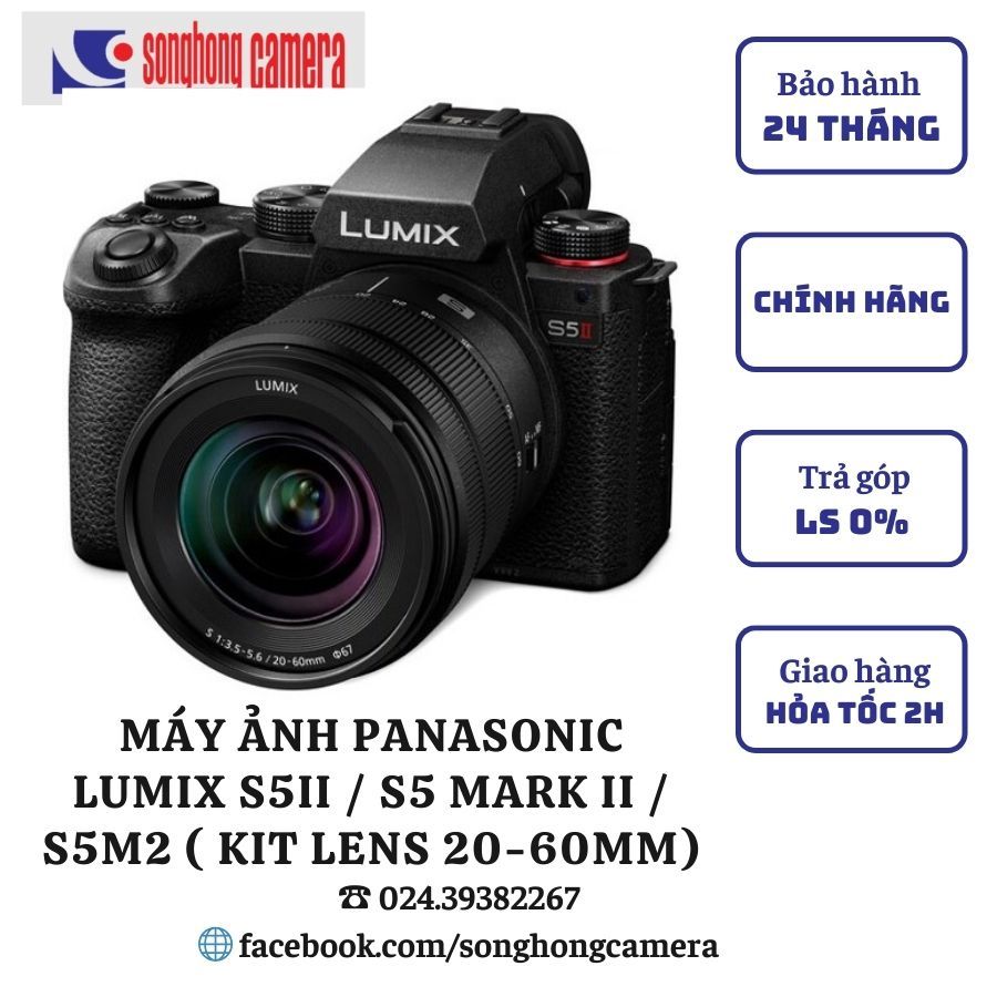 Máy ảnh Panasonic Lumix S5ii / S5 Mark II / S5M2 ( kit lens 20-60mm)