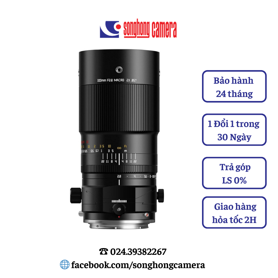 Lens TTartisan Tilt Shift T&S 100mm F2.8 Macro 2X for Sony E ( Chính hãng )