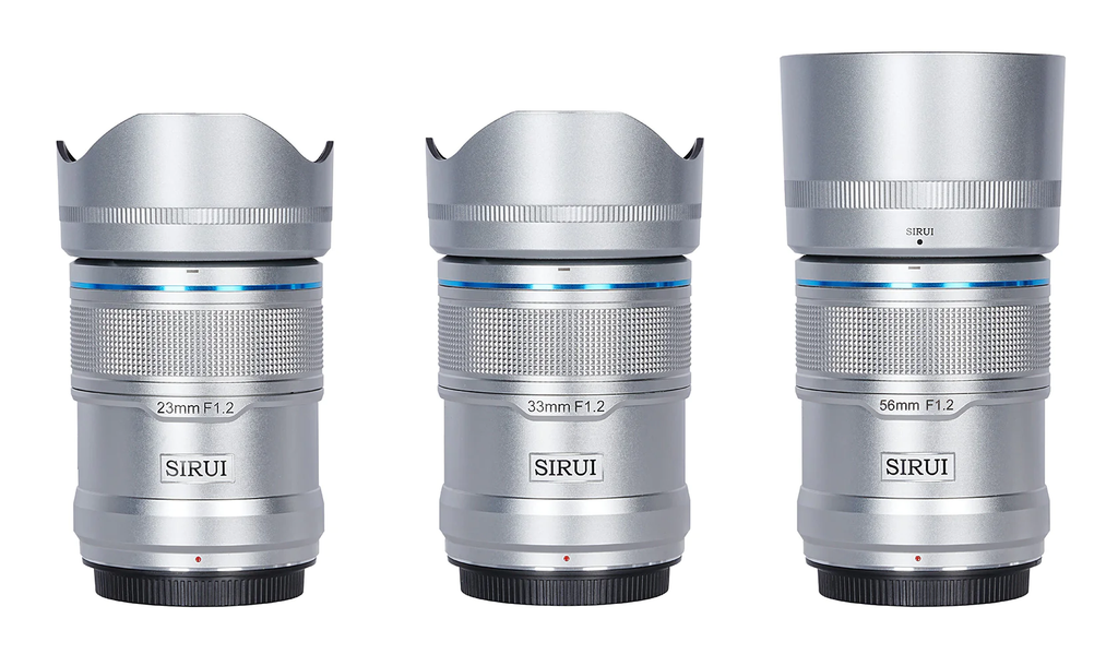 Combo lens AF SIRUI Sniper Series F1.2 APS-C 23/33/56mm for Sony E (Silver)