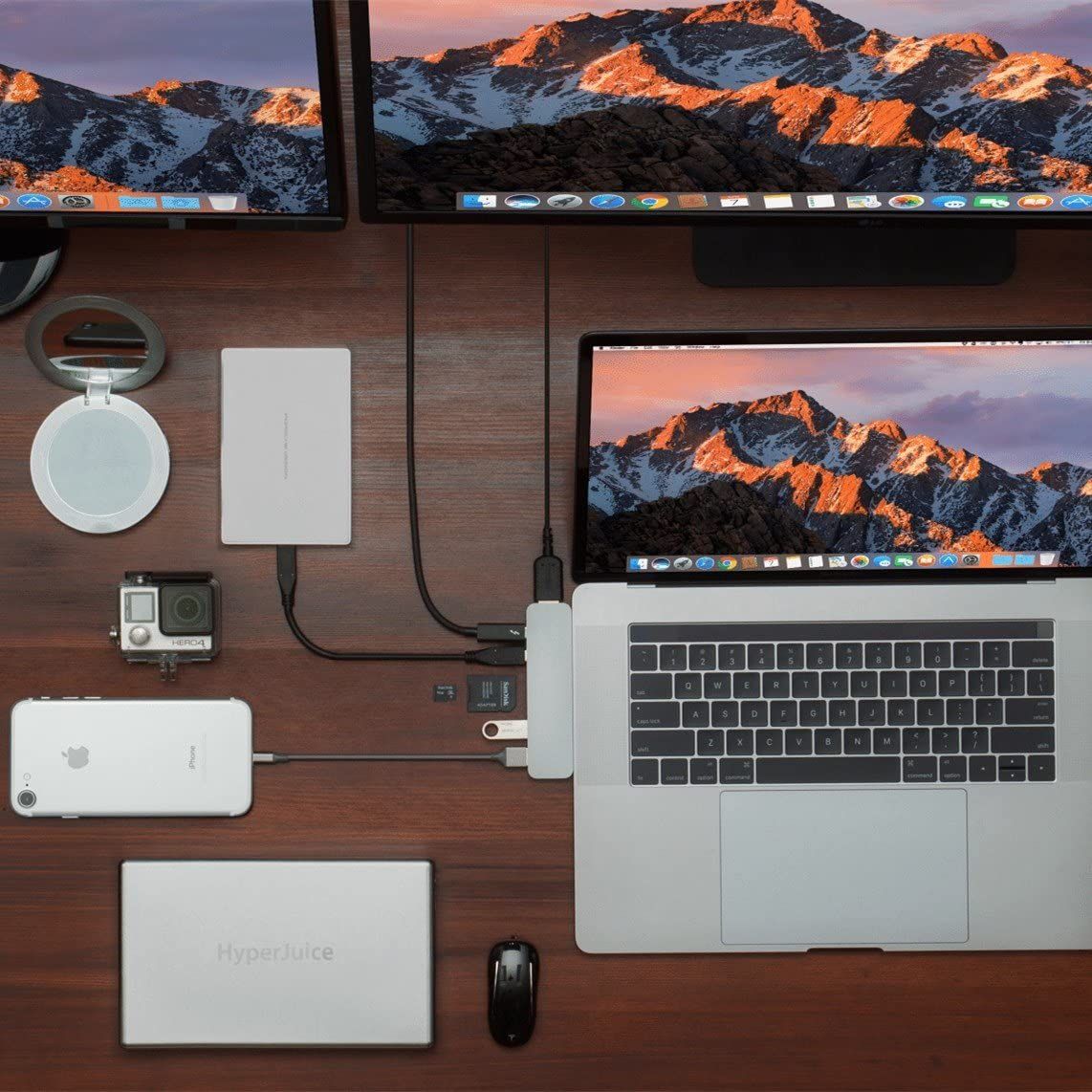  HyperDrive Duo 7 in 2 USB-C Hub to Thunderbolt 3 