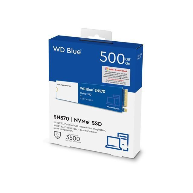  SSD WD Blue SN570 - M.2 2280 PCIe Gen3 x4 - 500GB 1TB 