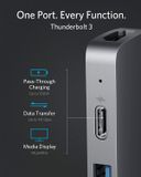  bộ chia cổng cho macbook Anker USB-C 7-in-2 USB-C PD Thunderbolt 3.0 Hub 