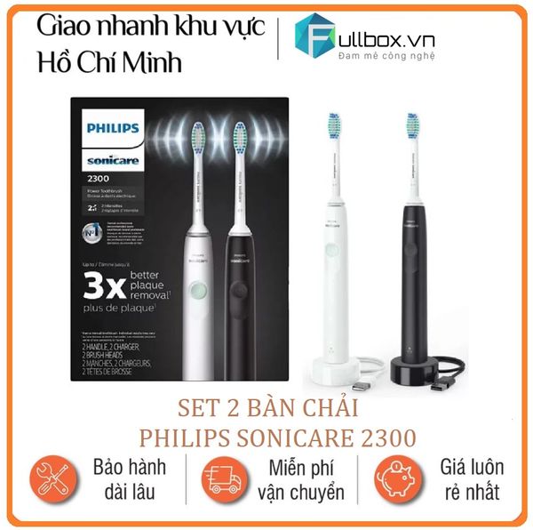  Set 2 bàn chải điện philips sonicare 2300 