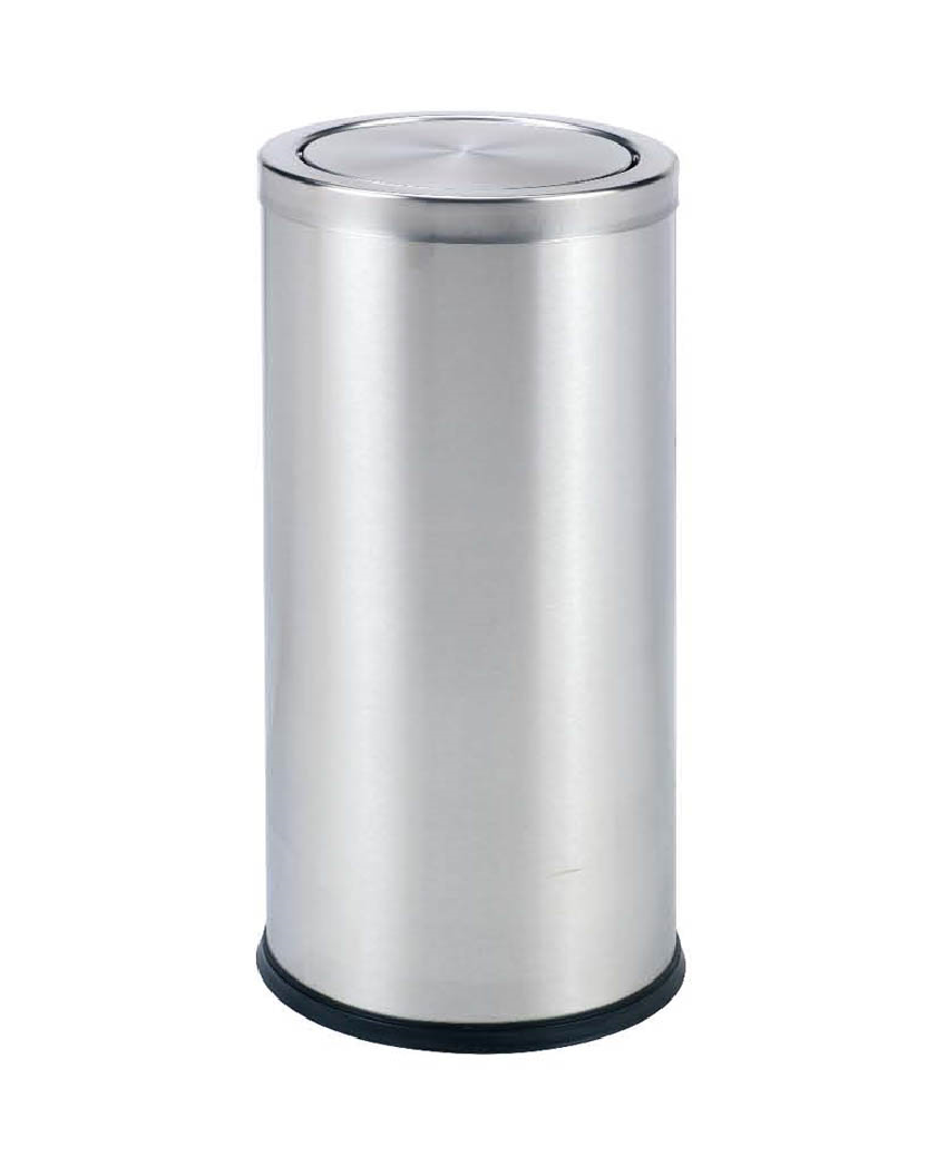 Thùng rác inox nắp lật HCM - Ø300 x 610H