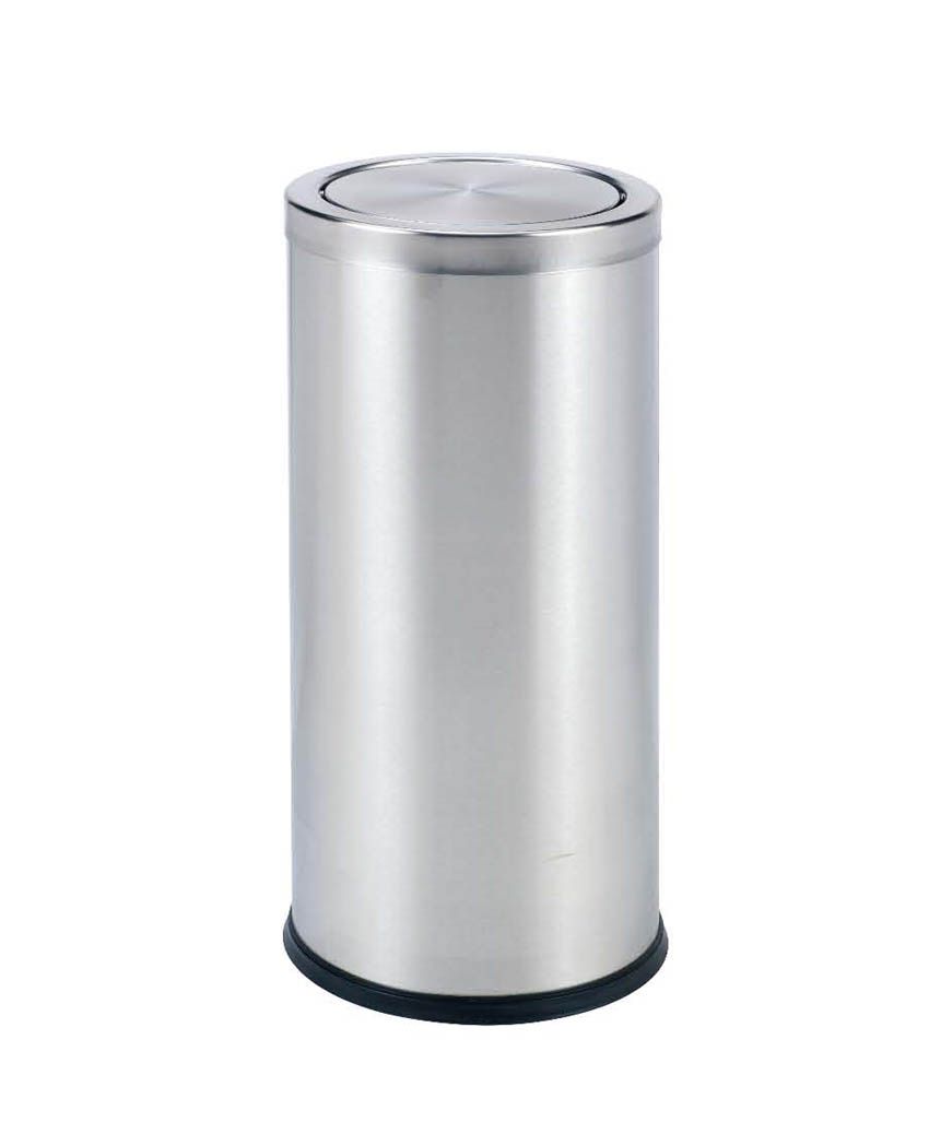 Thùng rác inox nắp lật HCM - Ø250x610H