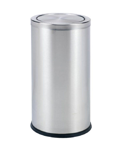  Thùng rác inox nắp lật HCM - Ø380 x 730H 