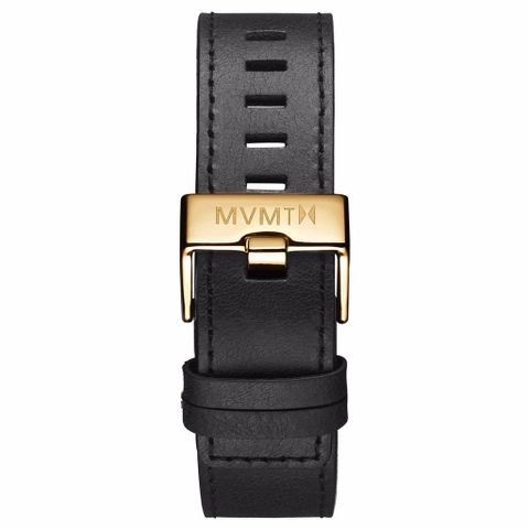 Dây Đeo Đồng Hồ MVMT 22mm Black Leather - Chrono 45 Series 