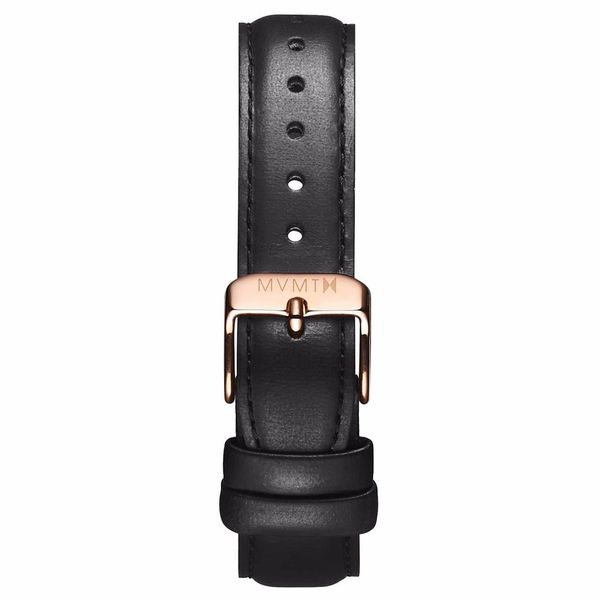 Dây Đeo Đồng Hồ MVMT 18mm Black Leather - Signature Series