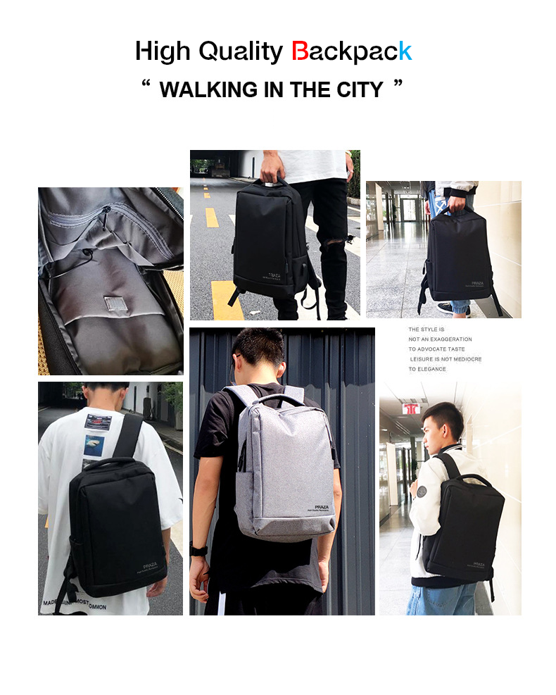 Balo Laptop Văn Phòng Cao Cấp Có Cổng Sạc USB PRAZA - BLS0198