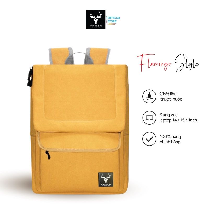 Balo Đi Học Flamingo Trượt Nước Cao Cấp Thời Trang Vải Poly Nam Nữ PRAZA - BL196