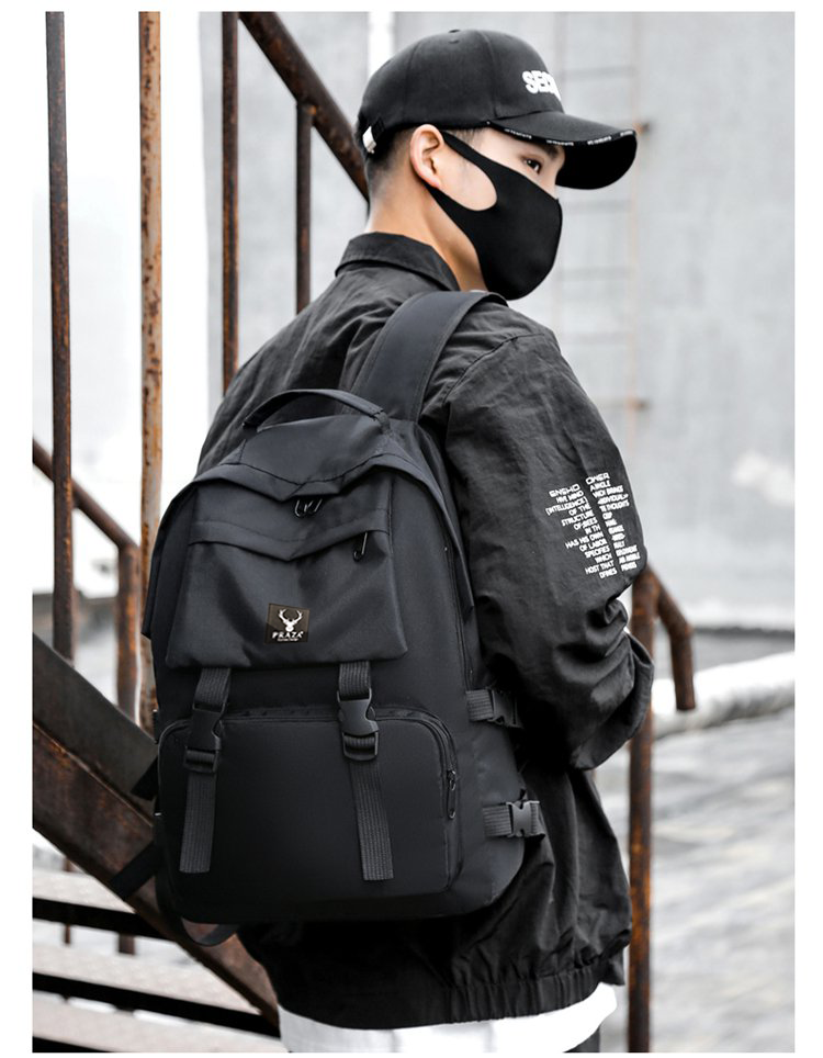 Combo Balo Ulzzang Hàn Quốc Và Túi Đeo Chéo Praza - BL185DC112 (Đen)