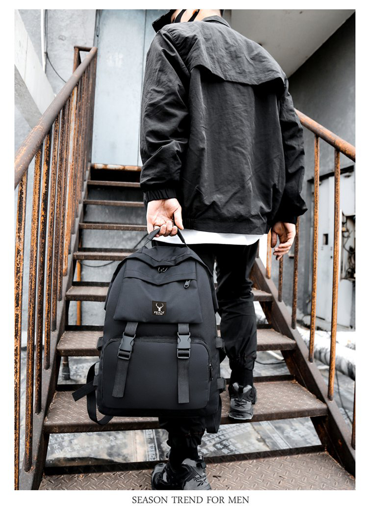 Combo Balo Ulzzang Hàn Quốc Và Túi Đeo Chéo Praza - BL185DC112 (Đen)