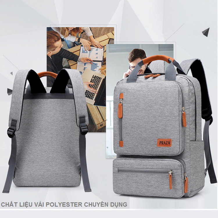 Combo Balo Laptop Thời Trang Cao Cấp & Túi Đeo Chéo Nhiều Ngăn PRAZA - BL182DC108